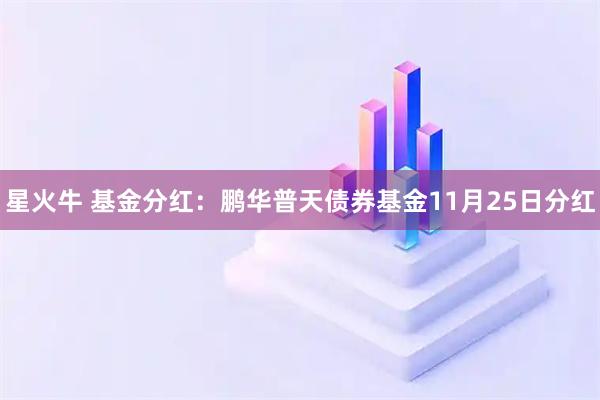 星火牛 基金分红：鹏华普天债券基金11月25日分红